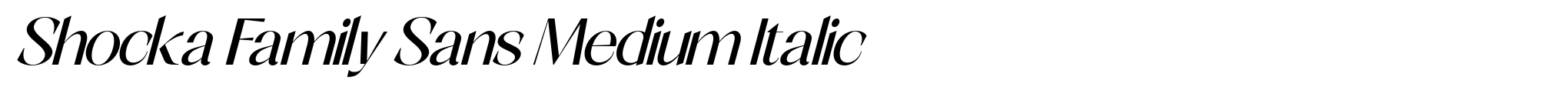 Shocka Family Sans Medium Italic image
